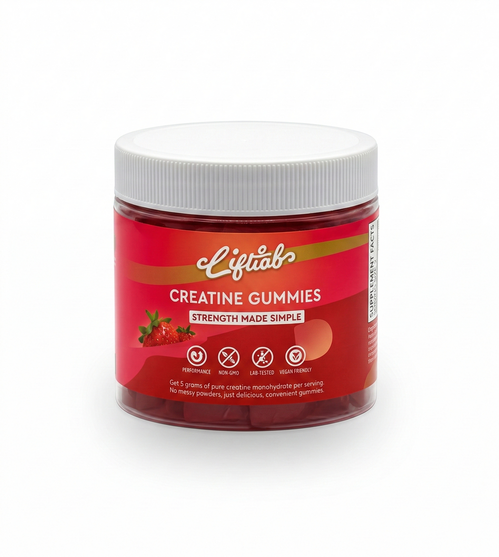 Lift Lab Creatine Strawberry Gummies – Creatine Monohydrate for Strength, Power & Recovery